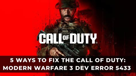 Cod mw3 dev error 5433