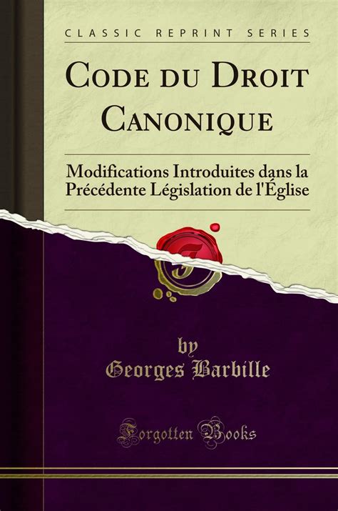 code du droit canonique modifications introduites