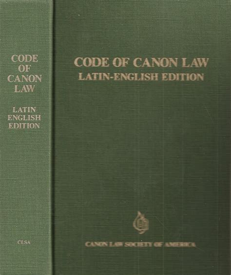 Code Of Canon Law Latin English Edition New English Translation English And Latin Edition