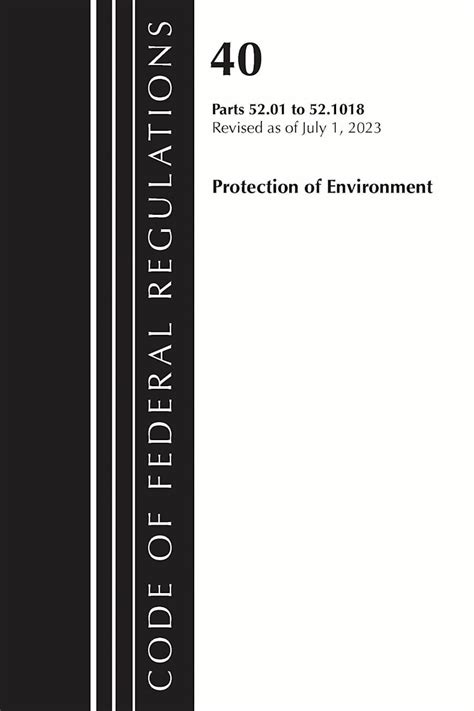 Code Of Federal Regulations Protection Of Environment 40 631440 To 636175