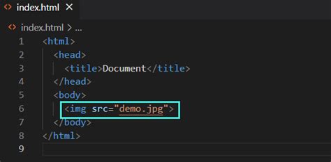 code to put image in html