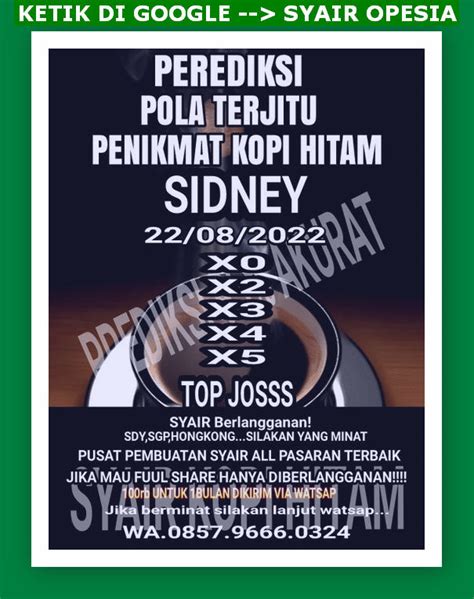 CODE SYAIR SYDNEY - Syair SDY - Forum Syair SDY - Kode Syair SDY