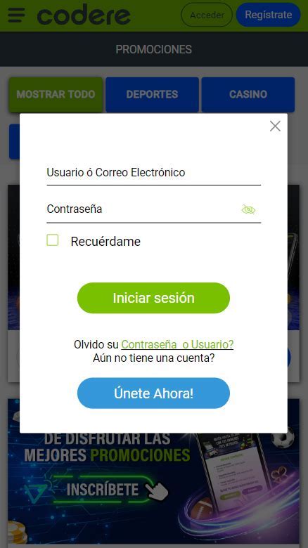 codere iniciar sesi&oacute;n!