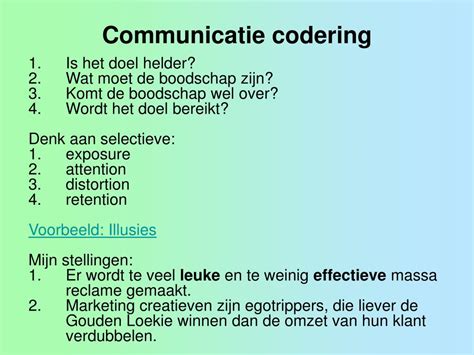 codering communicatie