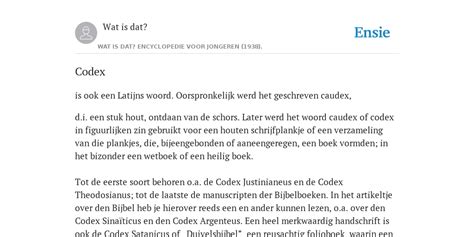codex betekenis context