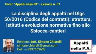 Codice Degli Appalti 50 2016