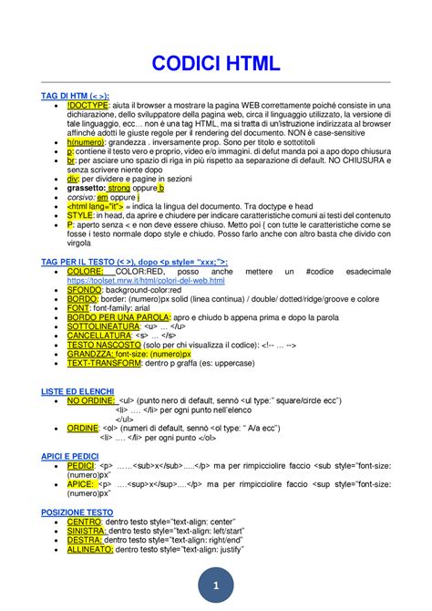 codici html già pronti