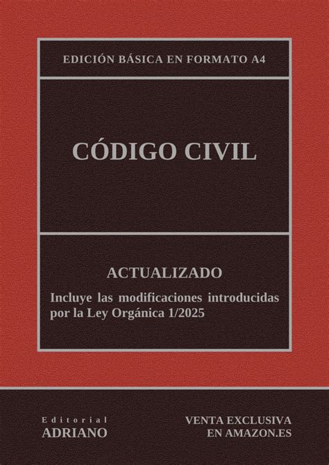 codigo civil edicion basica en formato a4 actuali
