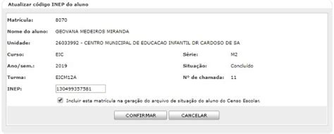 Codigo Da Escola Inep