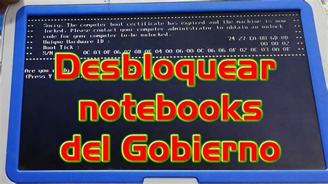 Codigo De Desbloqueo Netbook Del Gobierno