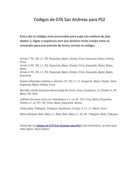 Codigo Gta Play 2