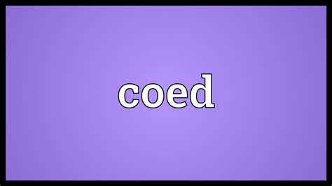 coed meaning