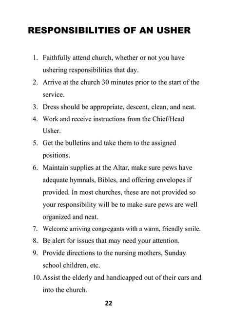 Cogic Usher Manual