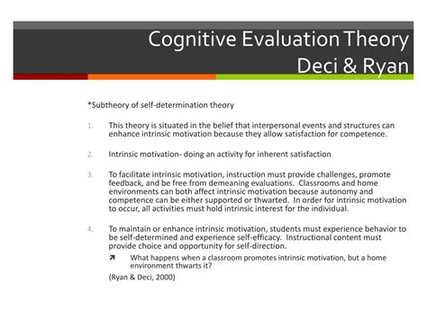 cognitive evaluation theory edward deci biography
