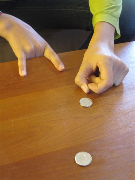 Coin Flick Force And Motion Experiment Science Fun Science Experiments With Coins - Science Experiments With Coins