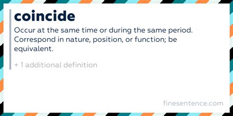 Coincide Meaning