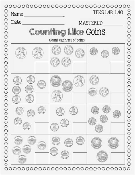 Coins Worksheets 1st Grade Online Free Printable Pdfs Coin Worksheet First Grade - Coin Worksheet First Grade