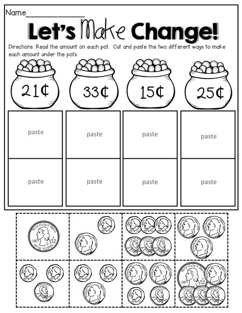Coins Worksheets For 1st Grade Math Coin Worksheets Coin Worksheet First Grade - Coin Worksheet First Grade