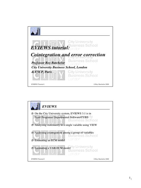 Cointegration Test Eviews Tutorial Pdfslibforme