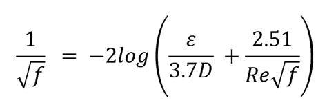 Colebrook White Equation