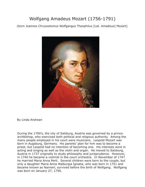 coleridge brief biography of mozart