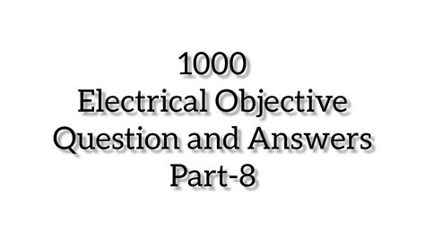 Full Download Collection Of Amie Electrical Objective Question 