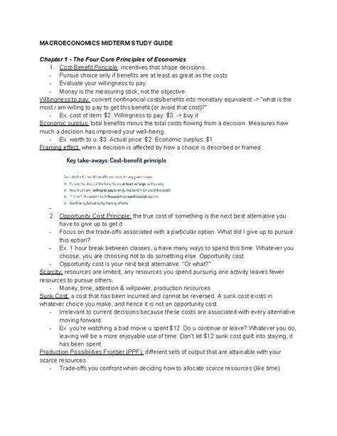 College Macroeconomics Study Guide
