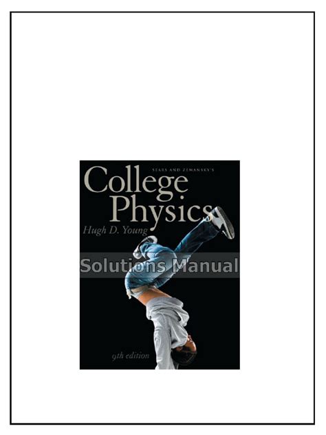 College Physics 9th Edition Solutions Manual Young