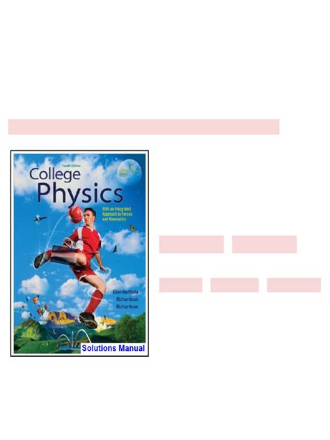 College Physics Fourth Edition Solutions Manual