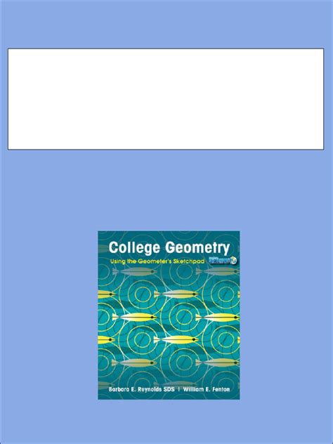 Read Online College Geometry Using The Geometers Sketchpad 1St Edition By Barbara E Reynolds 