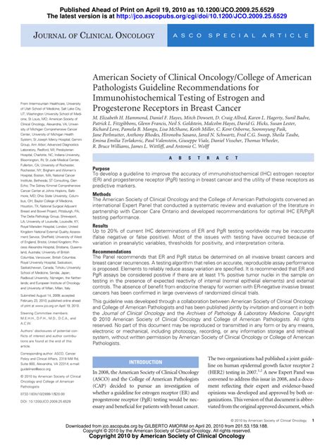 Full Download College Of American Pathologists Guidelines 