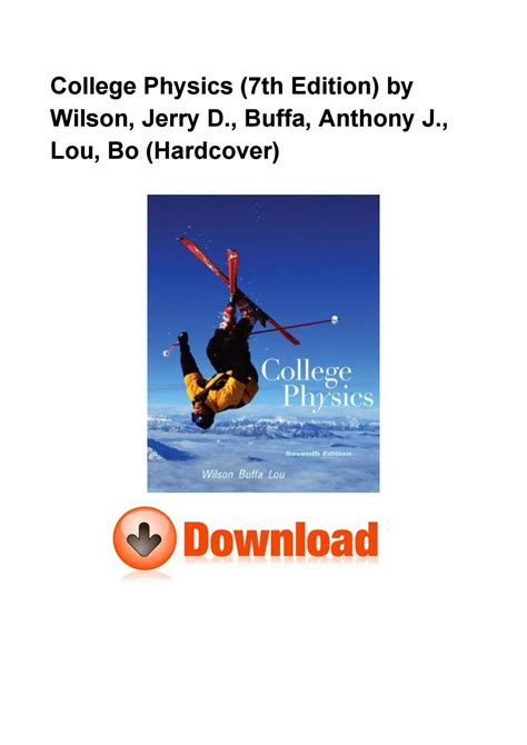 Read Online College Physics Wilson 7Th Edition Solutions Manual 