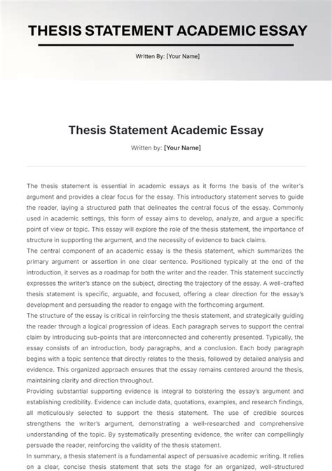 Read Online College Thesis Papers 