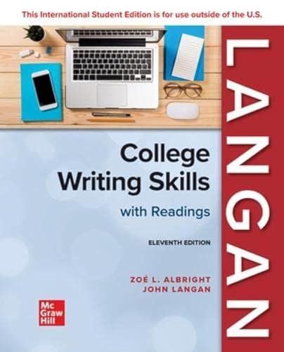 Full Download College Writing Skills With Readings 9Th Edition By John Langan 