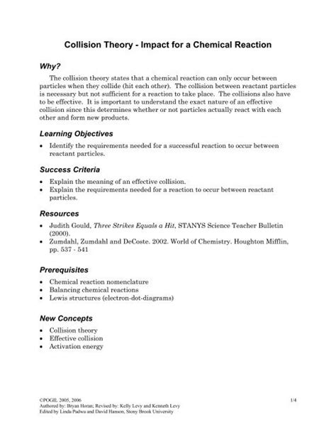Collision Theory Pogil