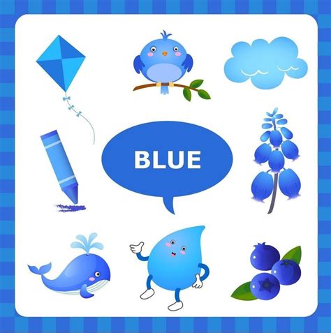 Color All Objects That Are Blue Color Educational Blue Color Objects For Kids - Blue Color Objects For Kids