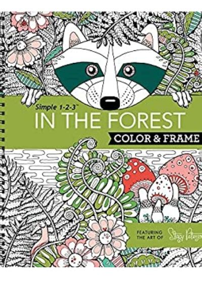 Color Amp Frame In The Forest Adult Coloring Coloring Pages Forest Scene - Coloring Pages Forest Scene