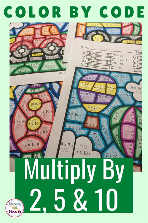 Color By 2s 5s And 10s Mulitiplication Times Color By Number Multiplication Facts - Color By Number Multiplication Facts