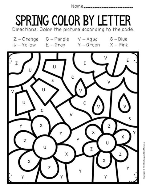 Color By Capital Letter Spring Preschool Worksheets Color By Letter Preschool - Color By Letter Preschool