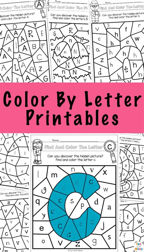 Color By Letter Fun With Mama Color By Letter Preschool Printables - Color By Letter Preschool Printables