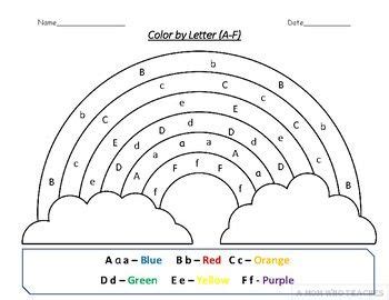 Color By Letter Rainbow All Kids Network Rainbow Coloring Page With Color Words - Rainbow Coloring Page With Color Words