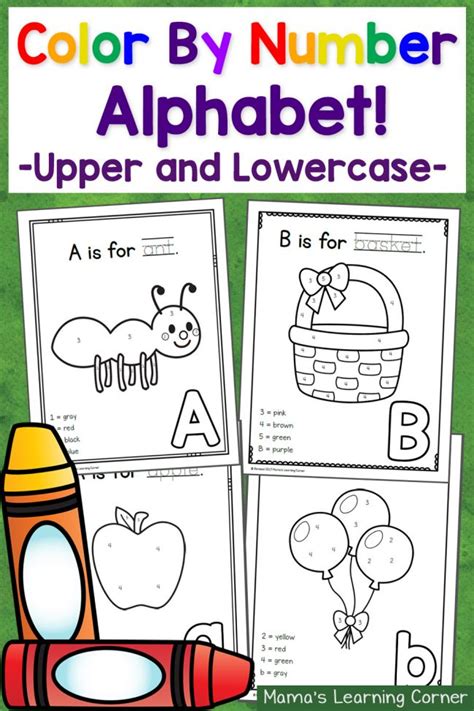Color By Number Abcs Mamas Learning Corner Color By Number Alphabet - Color By Number Alphabet