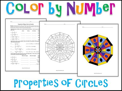 Color By Number Circles   Properties Of Circles Color By Number Funrithmetic - Color By Number Circles