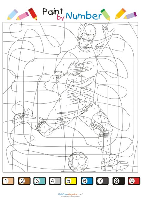 Color By Number Football Player Free Printable Coloring Football Player To Color - Football Player To Color