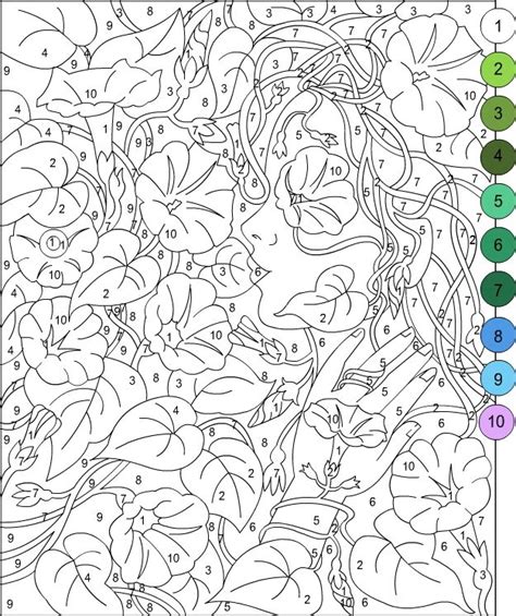 Color By Number For Adults Free Printable Raskrasil Advanced Difficult Color By Number Printables - Advanced Difficult Color By Number Printables