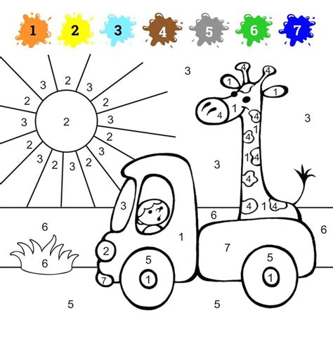 Color By Number For Kids And Adults Color By Number 110 - Color By Number 110