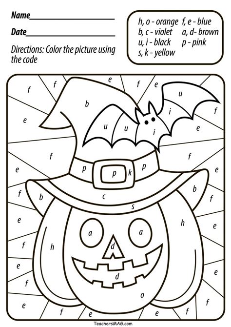 Color By Number Halloween Coloring Pages Coloring Pages Easy Color By Number Halloween - Easy Color By Number Halloween