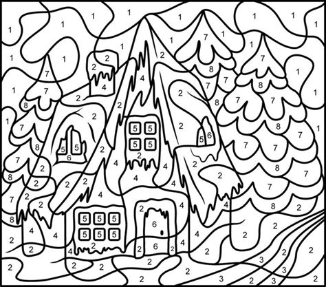 Color By Number Hard Winter Coloring Page Coloring Pages Color By Number Hard - Coloring Pages Color By Number Hard