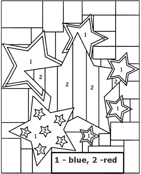 Color By Number Star Free Printable Coloring Pages Number The Stars Coloring Pages - Number The Stars Coloring Pages