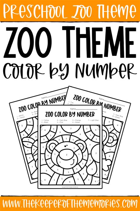 Color By Number Zoo Preschool Worksheets The Keeper Zoo Preschool Worksheets - Zoo Preschool Worksheets